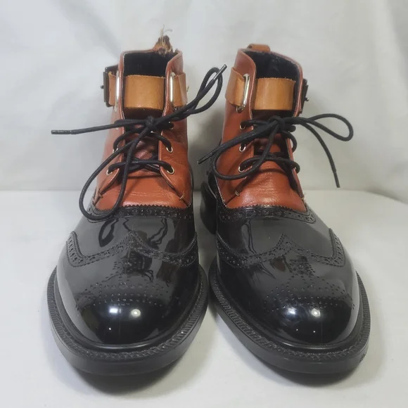 Vivienne Westwood Men's Lace Up Leather Brogue Rain Boots Size 7.5 (40 EU) - Picture 3 of 16